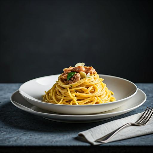 Freshly prepared pasta dish